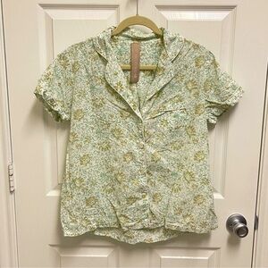 Plum Pretty Sugar Button Down Pajama Top. Sz S/M